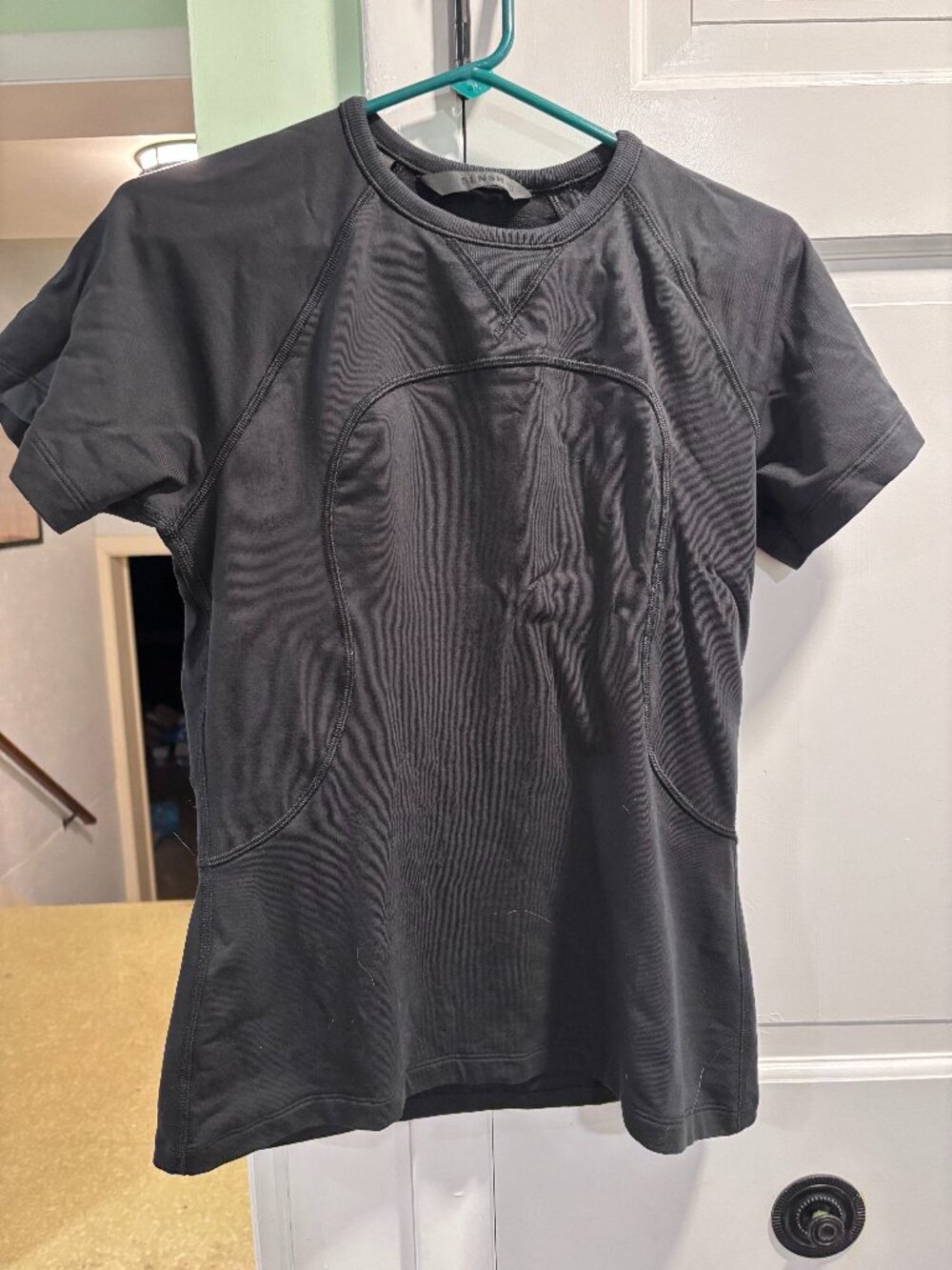 Lululemon Cotton Terry Short-Sleeve Shirt Black *SLNSH Collection Size Large EUC - Picture 2 of 7